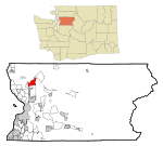 Snohomish County Washington Incorporated and Unincorporated areas Arlington Highlighted